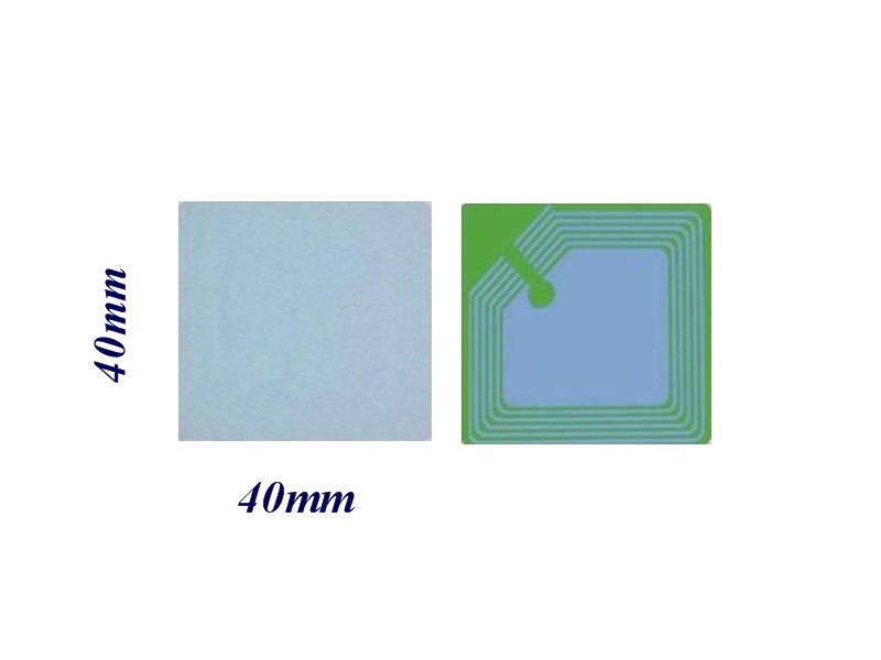 4x4 Labels RF 8,2 MHz Blanco per rol van 1000 stuks