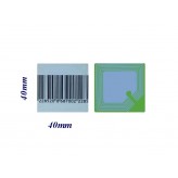 4x4 Labels RF 8,2 MHz Barcode per rol van 1000 stuks